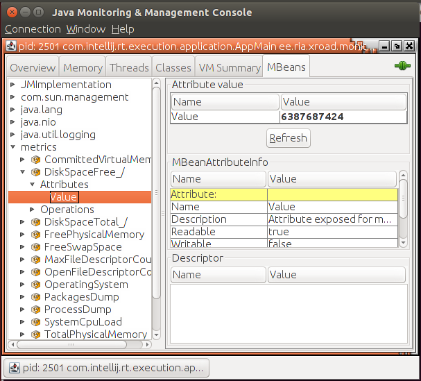 monitoring JMX agent